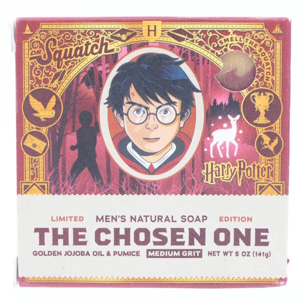 Dr Squatch Harry Potter The Chosen One Men's Natural Soap Medium Grit 5 oz Bar